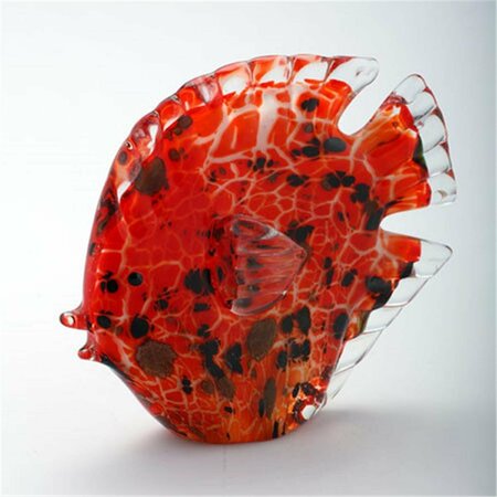 DIAMOND STAR 6.5 x 3 x 7.5 in. Glass Fish, Red 58017